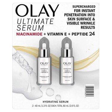 OlayUltimate Niacinamide  Vitamin E  Peptide 24 Hydrating Serum 13oz 2 Ct