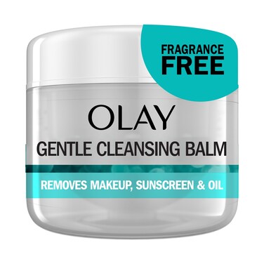OlayGentle Cleansing Balm Makeup Remover Fragrance Free 34 fl oz Hydrating Face Cleanser Removes Makeup Sunscreen and Oil