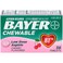 Aspirin Regimen Bayer 81mg Chewable Tablets Pain Reliever Cherry 36 Count