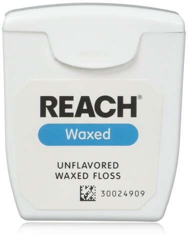 REACH Unflavored Waxed Dental Floss 55 yds