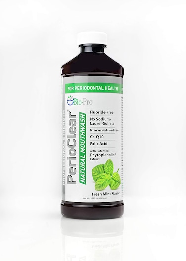 PerioClear Alcohol Free Mouthwash 16oz  Naturally Whitens Teeth  Freshens Breath  Removes Plaque  Minimizes Dry Mouth