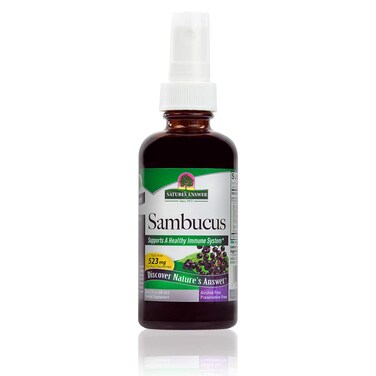 Natures AnswerAlcoholFree Sambucus Extract Spray 2Ounces  Immune System Support  Vegan GlutenFree No Artificial Flavors or Preservatives  Single Count