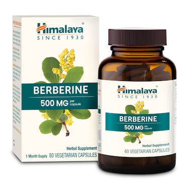Himalaya Berberine for Metabolism  Cholesterol Support GI Support  Immune Support 1000 mg Serving Berberine HCL from Indian Barberry Root Vegan Gluten Free Herbal Supplement 60 Capsules