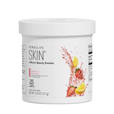 HerbalifeSkin Collagen Beauty Booster Lemonade Strawberry Flavor 603 Oz No Artificial Flavor No Artificial Sweeteners GlutenFree