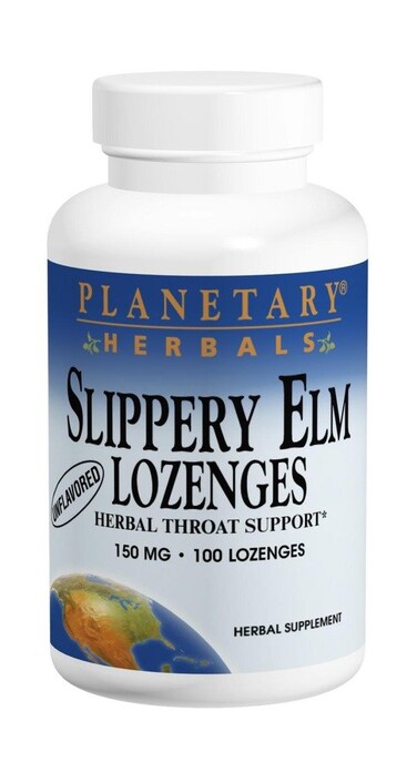 Planetary Herbals Slippery Elm Lozenges Herbal Throat Support 24 Lozenge