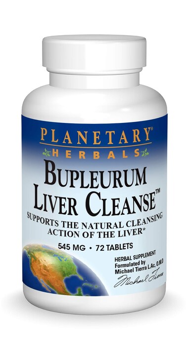 Planetary HerbalsBupleurum Liver Cleanse 545mg  With Calcium Cypress Rhizome Ginger  More  72 Tablets