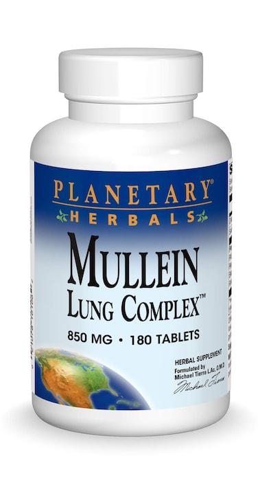Planetary Herbals Mullein Lung Complex 850mg Tablets 180 tablets