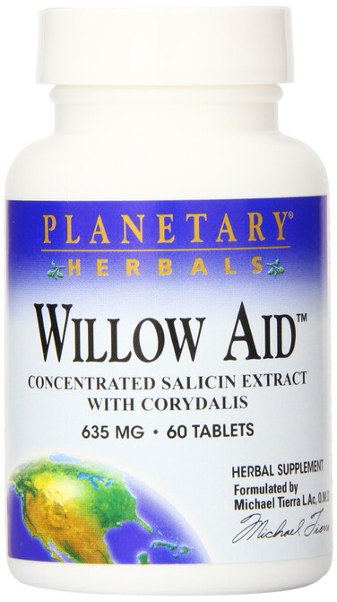 Planetary Herbals Willow Aid Tablets 60 Count