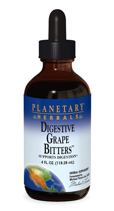 Planetary HerbalsDigestive Grape Bitters Herbal Supplement 4 Fluid Ounce