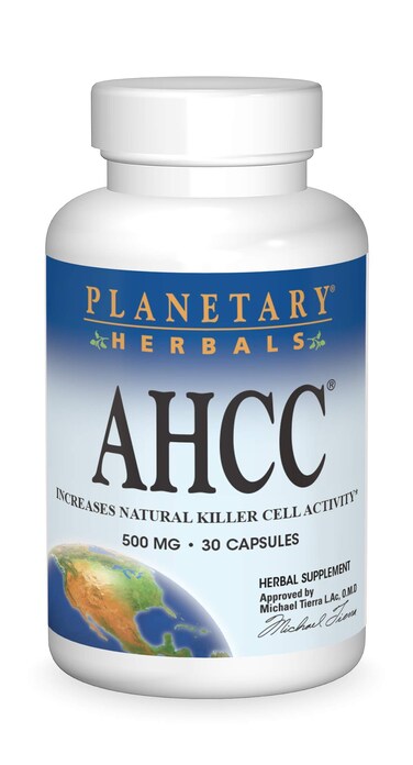 Planetary HerbalsAHCC For Immune System Support 500 mg  30 Capsules