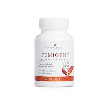 Young LivingEssential Oils FemiGen Capsules 60 ct  Womens Reproductive System Support  Hormonal Balance  Menopause Relief  Empower Your Feminine Health  Enhance Feminine Wellness