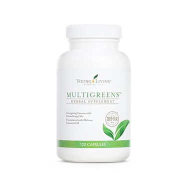 Young Living MultiGreens  Herbal Supplement  formulated with Melissa Essential Oil  120 Capsules