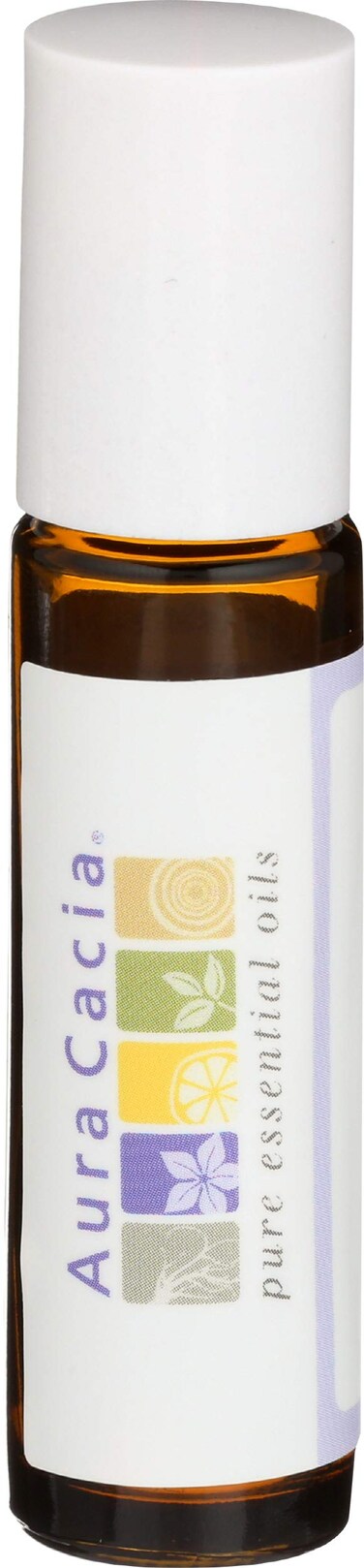 Aura Cacia Amber RollOn Bottle with Writable Label  031 fl oz
