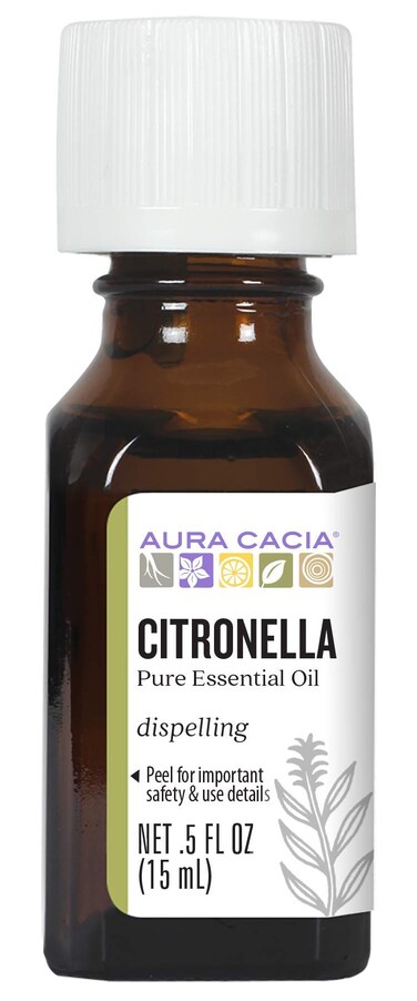 Aura CaciaPure Citronella Java Essential Oil  05 fl oz  Cymbopogon winterianus