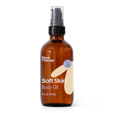 Plant Therapy Soft Skin Body Oil 4 oz Softens  Nourishes Skin Soothes Dryness Itchiness and Rough Texture Helps Lock in Moisture