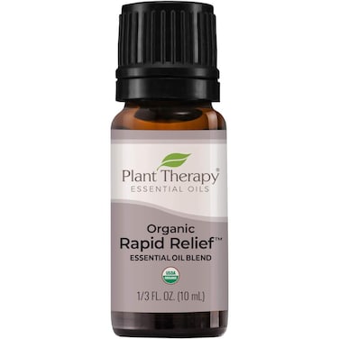 Plant TherapyOrganic Rapid Relief Essential Oil Blend 10 mL 13 oz Pain and Soreness Blend 100 Pure Undiluted Natural Aromatherapy Therapeutic Grade
