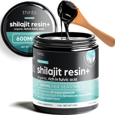 Shilajit Resin 4oz Extra Strength  Pure Himalayan Shilajit for Men  Women 75 Fulvic Acid  85 Trace Minerals for Energy Immune  Metabolism Support LabTested Better Than Gummies  Thinbi