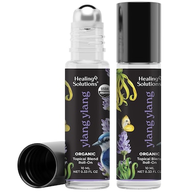 Healing Solutions  2 Pack Organic Ylang Ylang Perfume Roll On USDA Certified Roll On Set Ylang Ylang Essential Oil Roller Skin Sleep  Ylang Ylang Perfume Roll On  Ylang Ylang Oil Roller