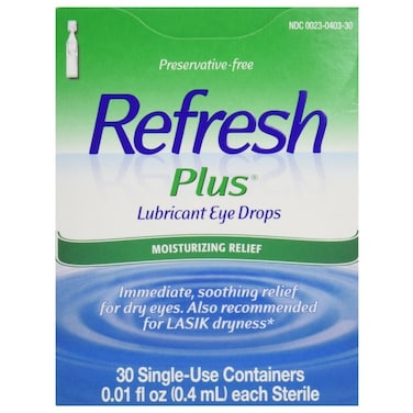 Refresh Plus Lubricant Eye Drops 30 containers Pack of 3