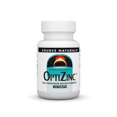 Source Naturals OptiZinc Zinc Methionine Sulfate Complex  Dietary Supplement  120 Tablets