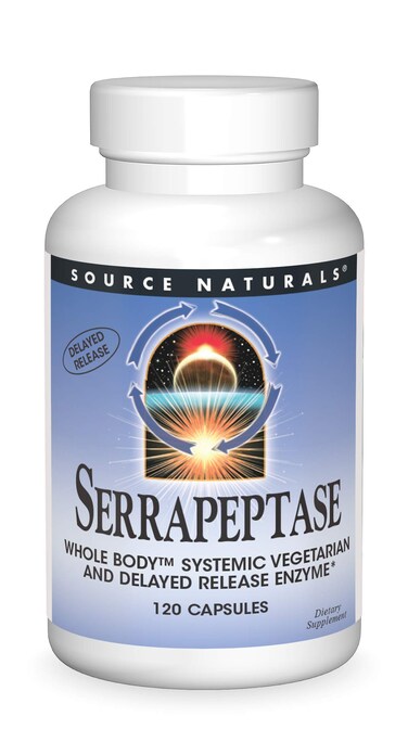 Source Naturals Serrapeptase  Delayed Release Enzyme  120 Vegetarian Capsules