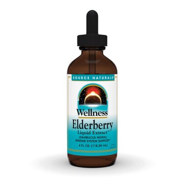 Source Naturals Wellness Elderberry Liquid Extract for Immune System Support  Sambucus nigra  4 Fluid oz