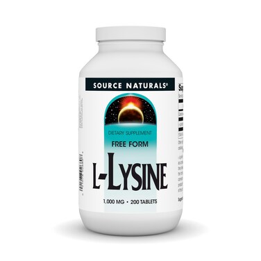 Source NaturalsLLysine 1000 mg Free Form  Amino Acid Supplement Supports Energy Formation  Collagen  200 Tablets