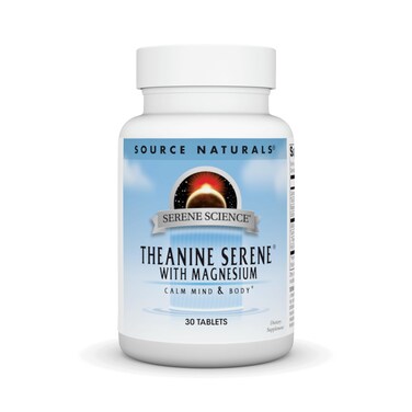 Source Naturals Theanine Serene Calm Mind  Body with GABA  Vegetarian Formlua  30 Tablets