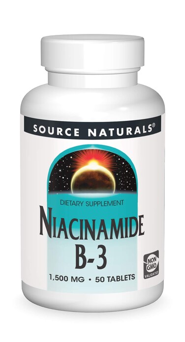 Source Naturals Niacinamide B3 1500 mg Dietary Supplement  50 Tablets