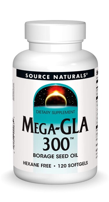 Source Naturals MegaGLA 300  Borage Seed Oil That Is HexaneFree  120 Softgels