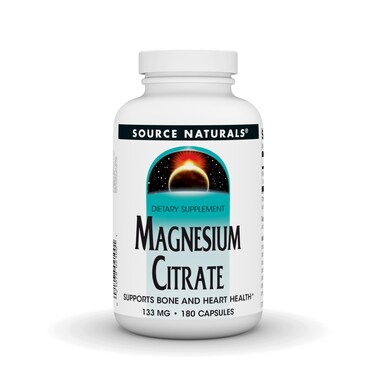 Source Naturals Magnesium Citrate Supports Bone and Heart Health 133 mg  180 Capsules