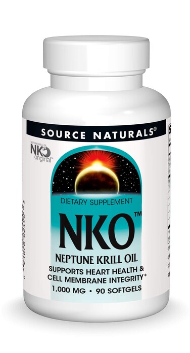 Source Naturals NKO Neptune Krill Oil Supports Heart Health and Cell Membrane Integrity 1000 mg  90 Softgels