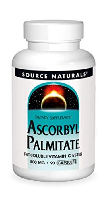 Source Naturals Ascorbyl Palmitate 500mg FatSoluble Vitamin C Ester Supplement  180 Capsules