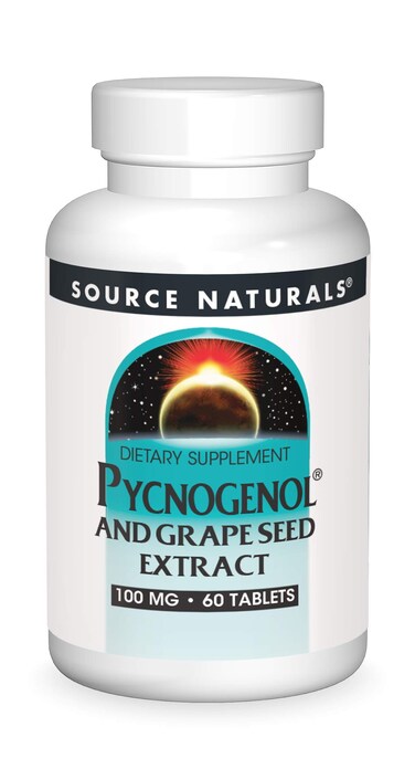 Source NaturalsPycnogenol  Grape Seed Extract 100 mg Dietary Supplement  60 Tablets