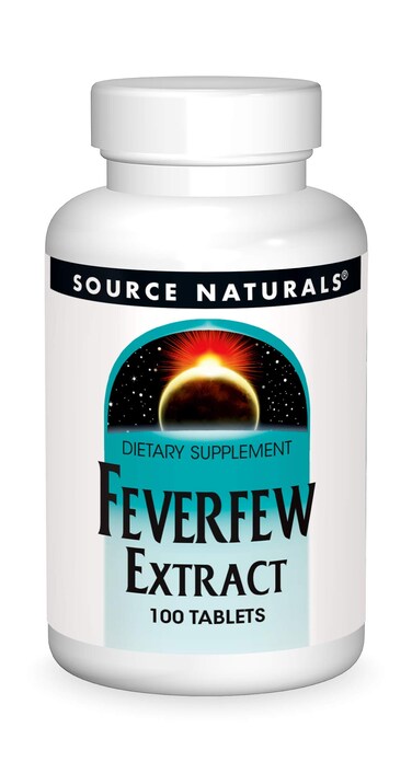 Source Naturals Feverfew Extract  Supports Healthy Brain Function  100 Tablets