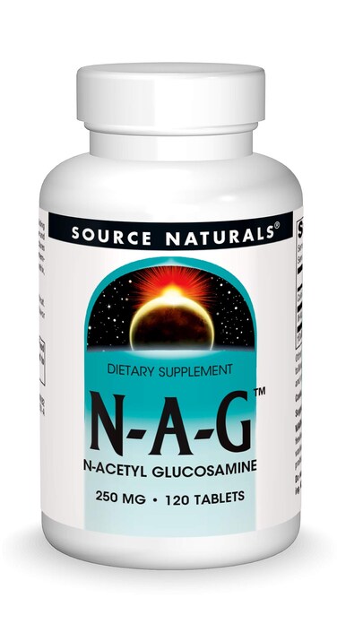 Source Naturals NAG 250 mg NAcetyl Glucosamine for Joint Support and Intestinal Lining  120 Tablets