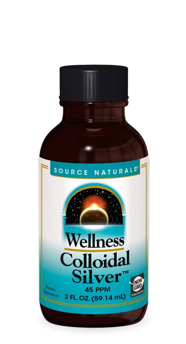 Source NaturalsWellness Colloidal Silver 45 ppm Supports Physical Well Being  2 Fluid oz