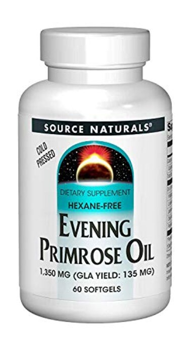Source NaturalsEvening Primrose Oil  HexaneFree  1350mg  GLA Yield 135 mg  ColdPressed  60 Softgels