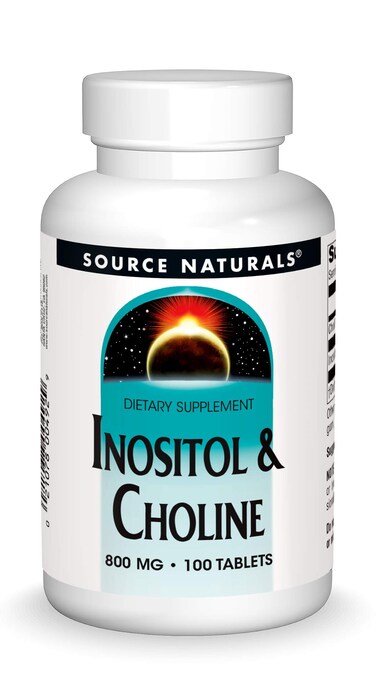 Source Naturals Inositol  Choline 800 mg Supports Healthy Nerve Function  100 Tablets