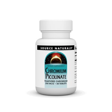 Source Naturals Chromium Picolinate Yeast Free Chromium 200 mcg  60 Tablets