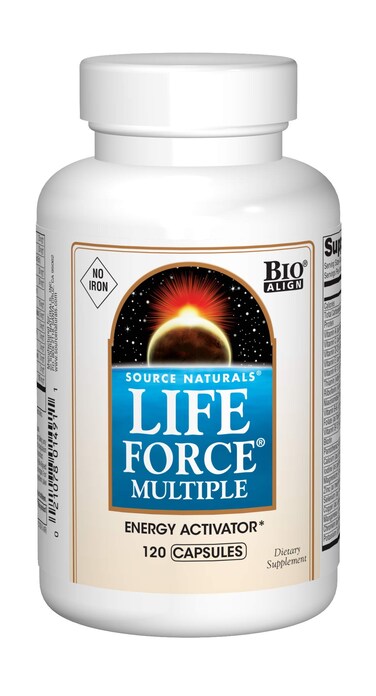 Source Naturals Life Force Multiple Iron Free Daily Multivitamin High Potency Essential Vitamins Minerals Antioxidants  Nutrients  Energy  Immune Boost  120 Capsules