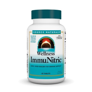 Source NaturalsWellness Immunitric Nitric Oxide Builder for Immune System Support with LArginine  LCitrulline  45 Tablets