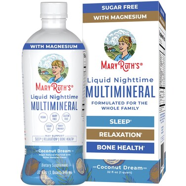 Extra Strength Nighttime Liquid Multimineral Sleep Supplement  Sugar Free  Calm Magnesium Citrate Sleep  NO Melatonin  Calcium Magnesium Zinc  Available in 4 Flavors  Vegan  32 Servings