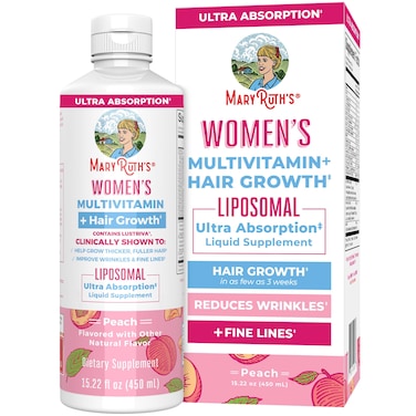 Womens Multivitamin  Lustriva Hair Growth Liposomal  Biotin  Vitamin D B Vitamins  Clinically Tested for Thicker Hair Wrinkles Fine Lines Skin Care  Ages 18  Hair Vitamins  15 Fl Oz