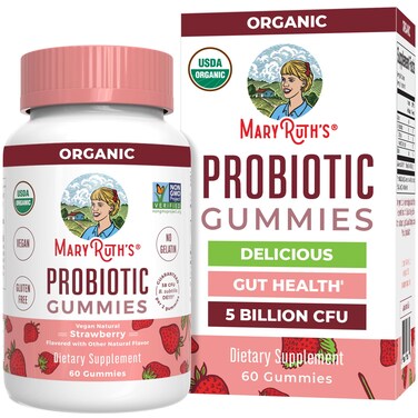 USDA Organic Probiotic Gummies by MaryRuths  Probiotic Digestive Support  Immune Support  Digestive  Gut Health Supplement  25 Billion CFU  Vegan  NonGMO  Gluten Free  60 Count