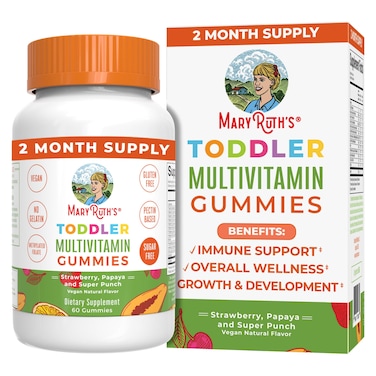 MaryRuths Sugar Free Vitamin Gummies for Kids Age 2  2 Month Supply Multivitamin with Vitamin C D3 Zinc  1 Gummy Per Day  Toddler Vitamins  Sugar Free  Vegan  Non GMO  60 Count