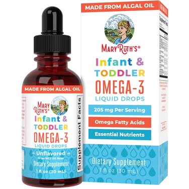 MaryRuths Infant and Toddler Omega3 Liquid Drops by  200mg DHA and 2mg EPA Per Serving  Overall Wellness and Healthy Development  Unflavored  1 Fl Oz