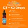 MaryRuth Organics CoComelon Vitamin D3 K2 Liquid Drops for Toddlers  Vitamin K2 D3 Supplement for Kids Ages 13  Calcium Absorption  Strong Bones  USDA Organic  Sugar Free  15 mL