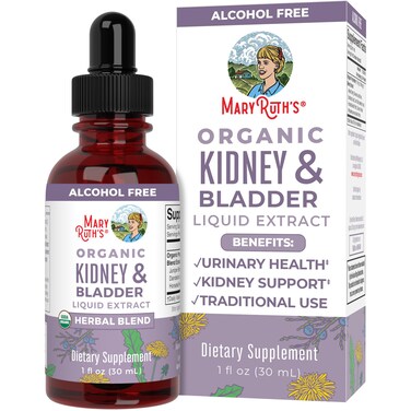 MaryRuth Organics Herbal Supplement Drops  Support Renal  Urinary Systems  Juniper Berry  Cleavers  Dandelion  Hawthorn  Horsetail  Chanca Piedra  Vegan  NonGMO  1 Fl Oz