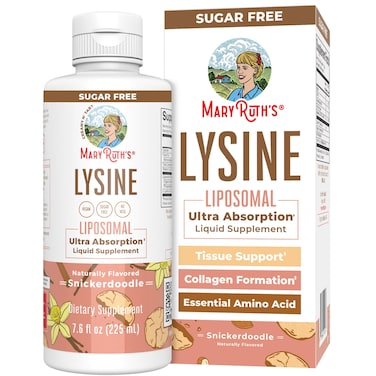 Vegan Lysine Supplement by MaryRuths  Ultra Absorption  Lysine 500mg  Collagen Formation Support  Immune Support Supplement  Health  Wellness  Non GMO  Gluten Free  30 Servings